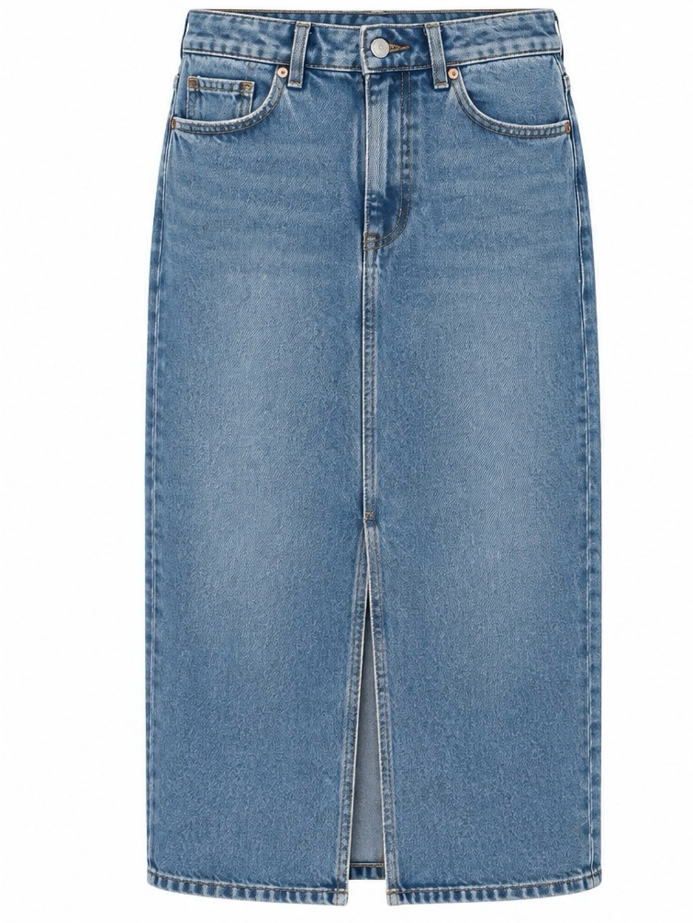 Classic Maxi Blue Denim Skirt